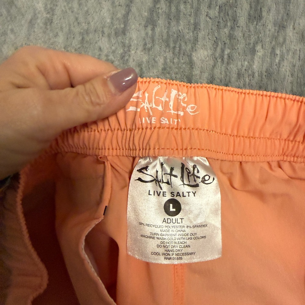 Salt Life Peach Women's Athletic Shorts NWOT - Picture 4 of 5